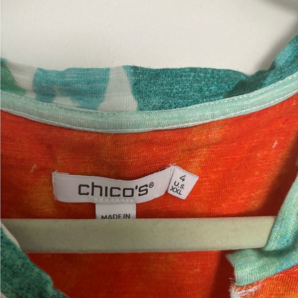Chico's Size 4 (16) Multicolor Abstract Women's Top - Picture 3 of 5